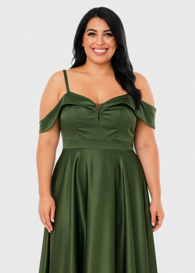 Garda dark green short evening dress