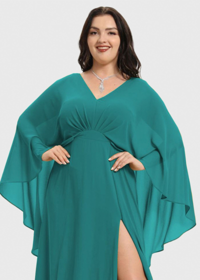 Inayat Plus Size green long evening dress
