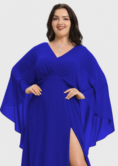 Inayat Plus Size blue long evening dress