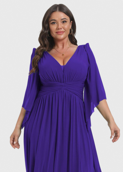 Ivanka Plus Size purple evening dress