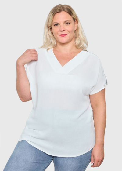 Java Plus Size white blouse