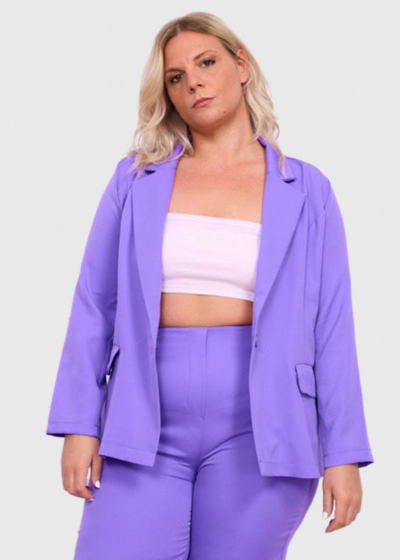 Arsinoуа Plus Size purple women's blazer