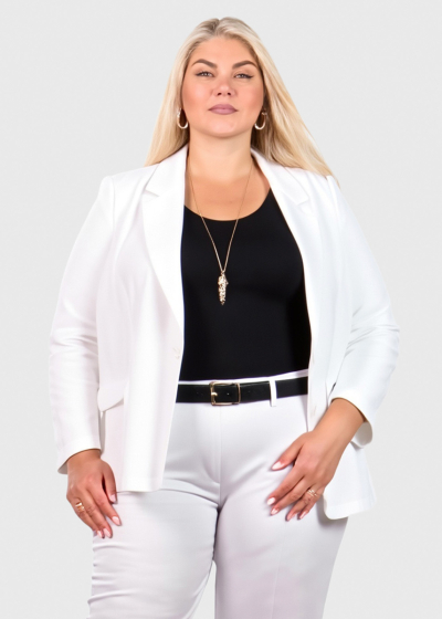 Arsinoуа Plus Size white women's blazer