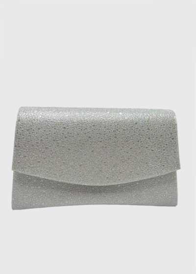 Jester серебристый клатч с откидным верхом