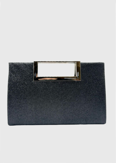Jemina black sparkle clutch