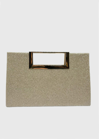 Jemina gold sparkle clutch