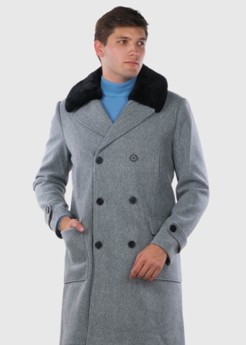Orfeo grey coat with pockets