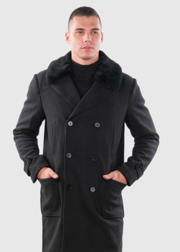 Black coat with pockets