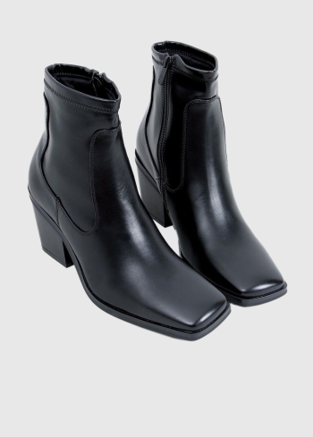 Mafalda черные женские ботинки на толстом каблуке