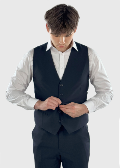 Chiumbo dark blue mens classic vest