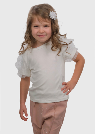 Kandy white short sleeve blouse