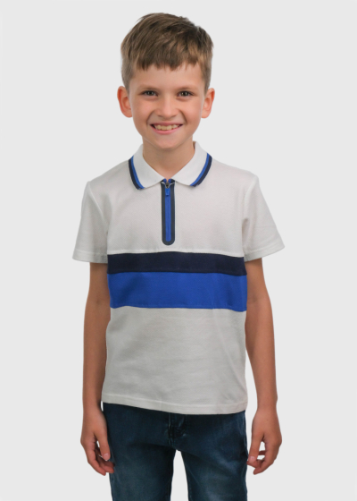 Clay balts t-krekls ar rāvējslēdzēju