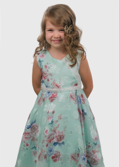 Kumi голубое платье с принтом