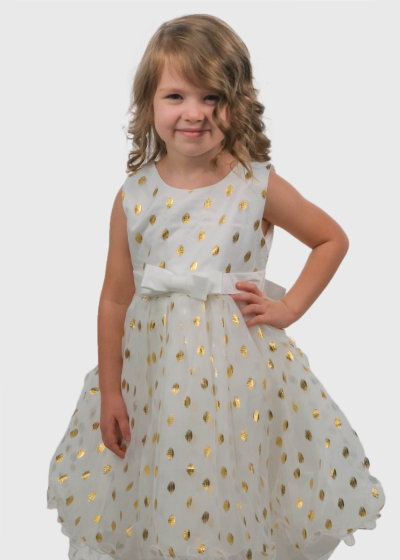 Kamina white dress with a dipped hem