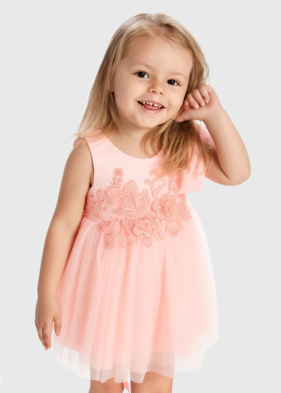 Katinka pink dress with embellished upper