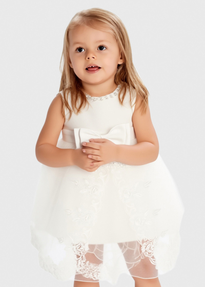 Kamili white belted dress