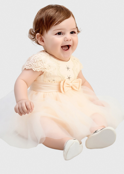 Kani beige dress with bow