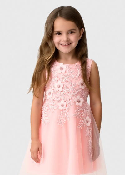 Keito pink dress with embellished upper