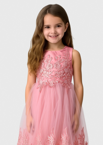 Kitо pink dress with embellished upper