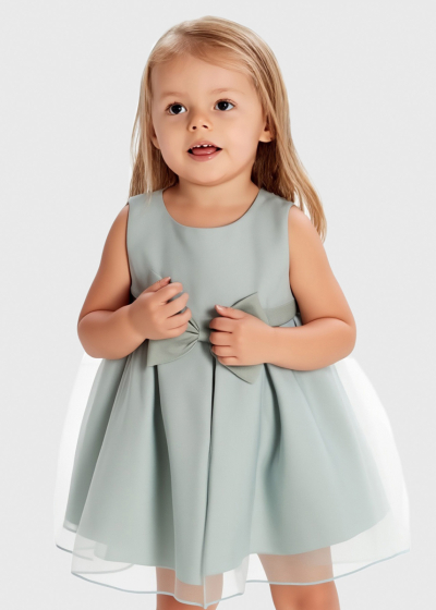 Kerri green dress with bow