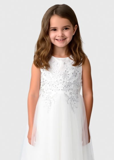 Kitо white dress with embellished upper