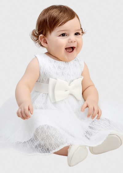 Katare white dress with bow