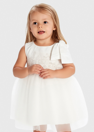 Katinka white dress with embellished upper