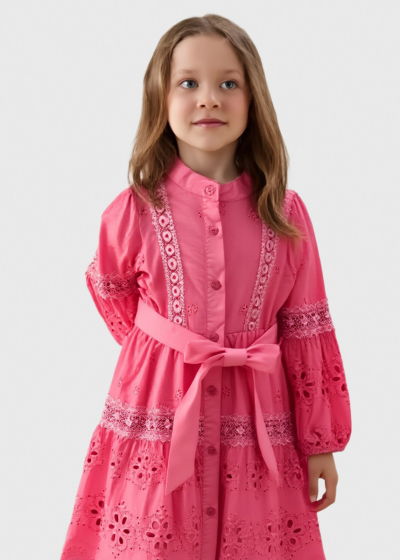 Vittoria pink long sleeve dress