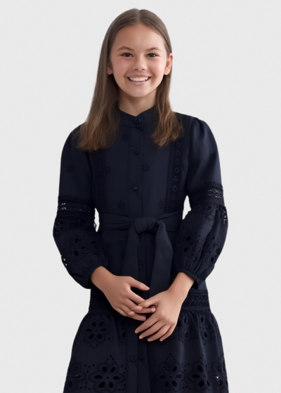 Vittoria black long sleeve dress