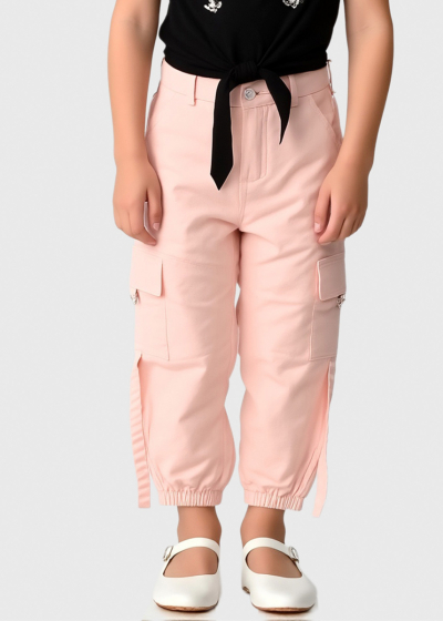 Vetalina pink joggers with patch pockets