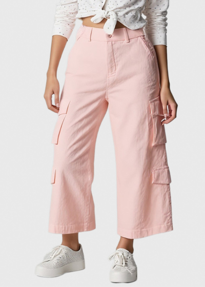 Vanesa pink pants with patch pockets