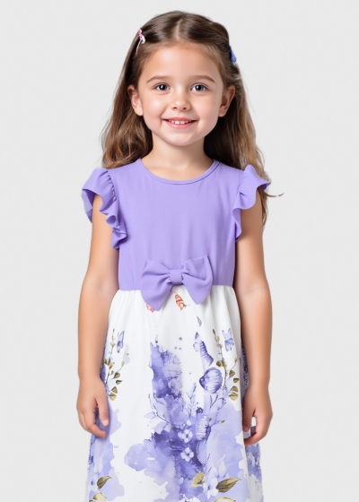 Libi purple printed dress