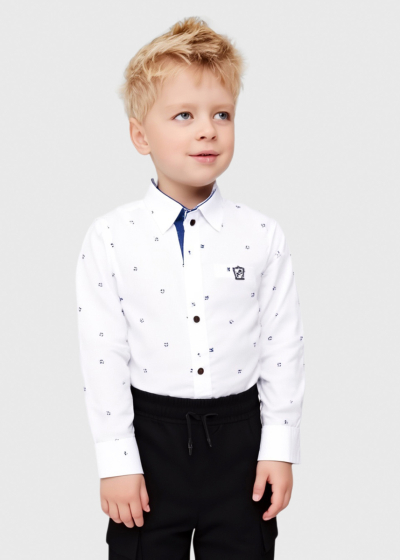 Simran белая рубашка с принтом