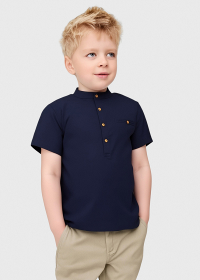 Cross dark blue short sleeve shirt