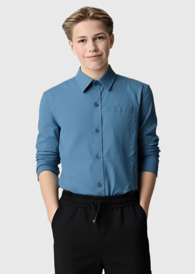 Lionel синяя рубашка с длинными рукавами