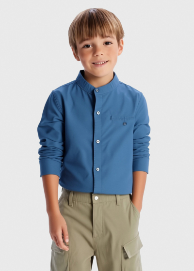 Ban синяя рубашка с длинными рукавами