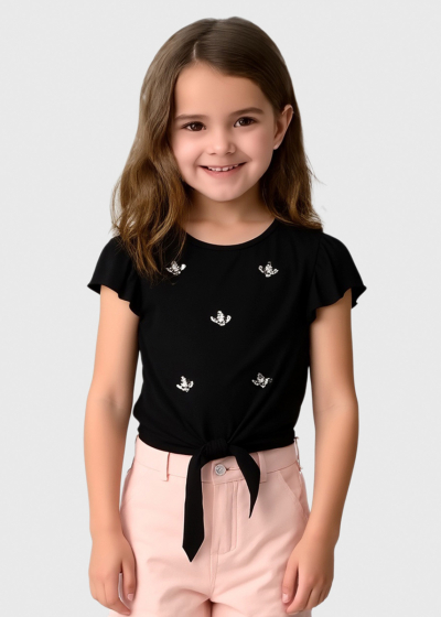 Sadie черная блузка на завязках