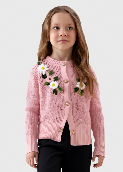 Saya pink buttoned sweater 