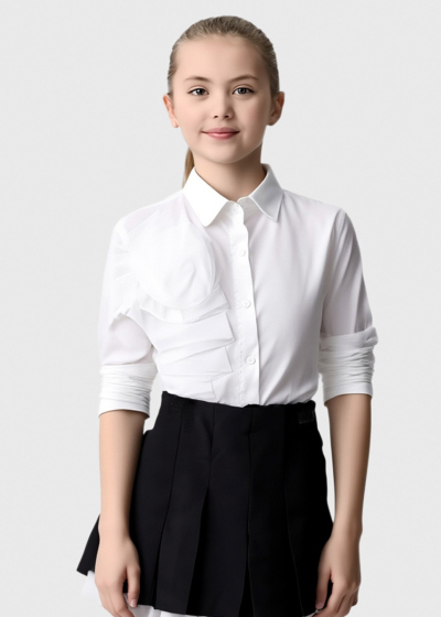 Sofia balts krekls ar garām piedurknēm