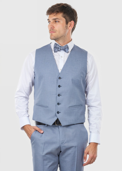 Terry light blue mens classic vest
