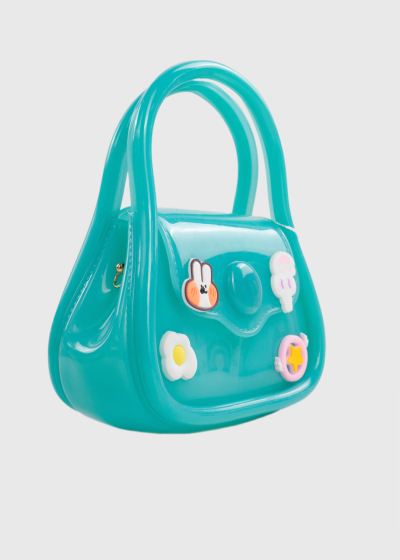 Zeynep turquoise fold over bag 