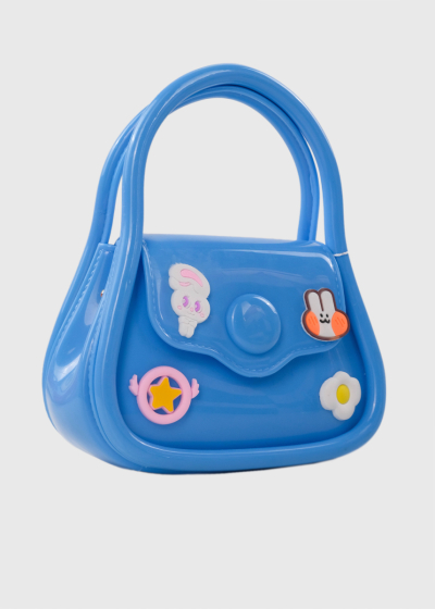 Zeynep blue fold over bag 