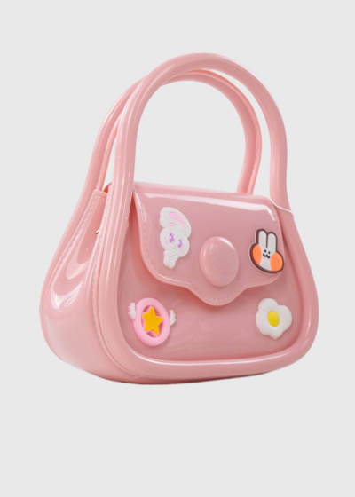 Zeynep light pink fold over bag 