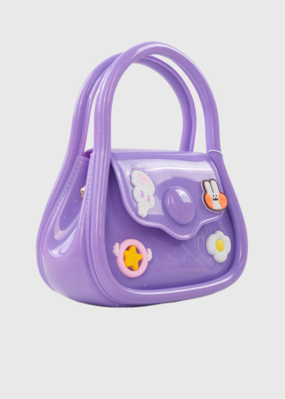 Zeynep purple fold over bag 