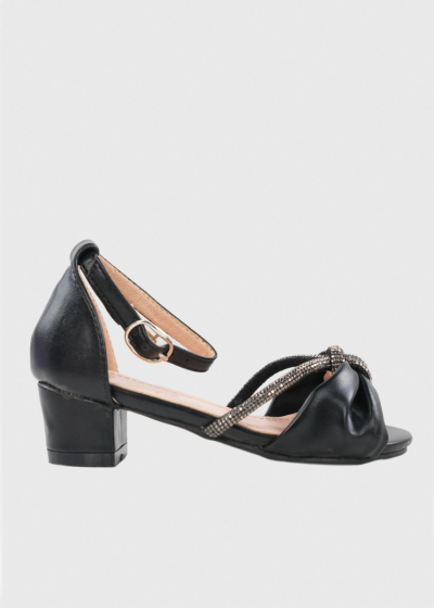 Ziba black thick heeled shoes
