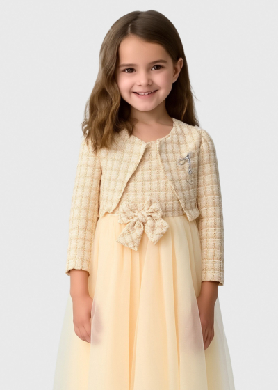 Kevser bēša kleita ar žaketi 