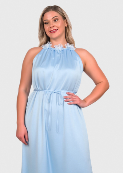 Yulia light blue long dress