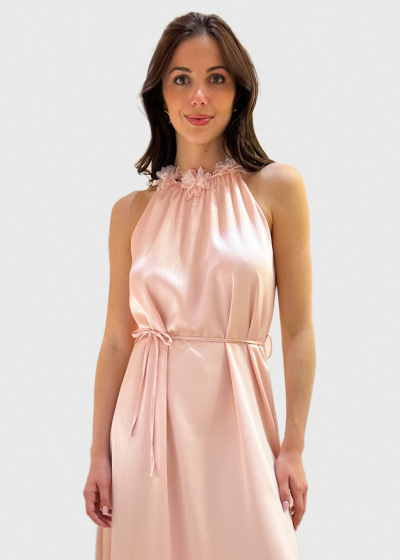 Yulia light pink long dress