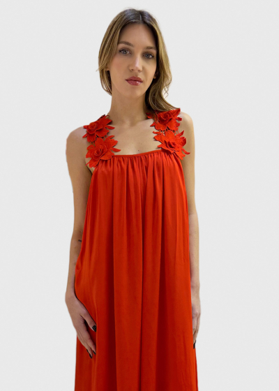 Yaralla red long backless dress