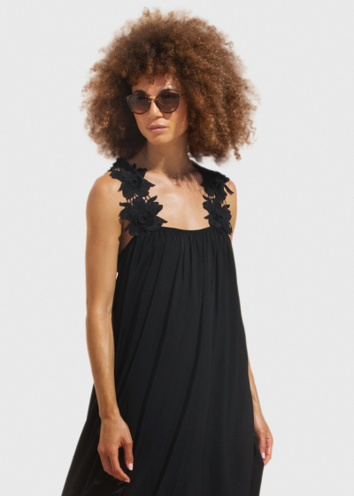 Yaralla black long backless dress